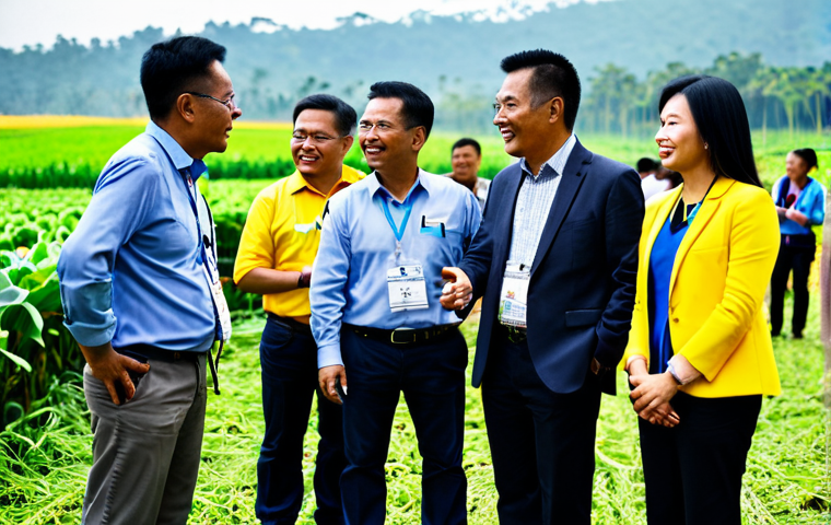 농업환경기술자 네트워킹 팁과 사례 - Agricultural Conference**

A diverse group of fully clothed professionals networking at a Malaysian ...