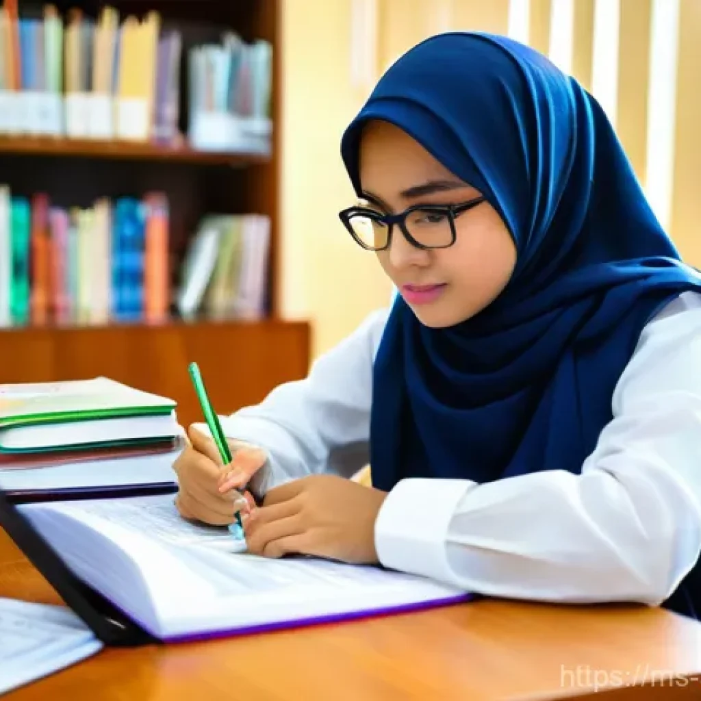 농업환경기술자 필기 시험 고득점 비법 - **"A focused young adult Malaysian student, dressed in modest casual wear (e.g., a long-sleeved shir...