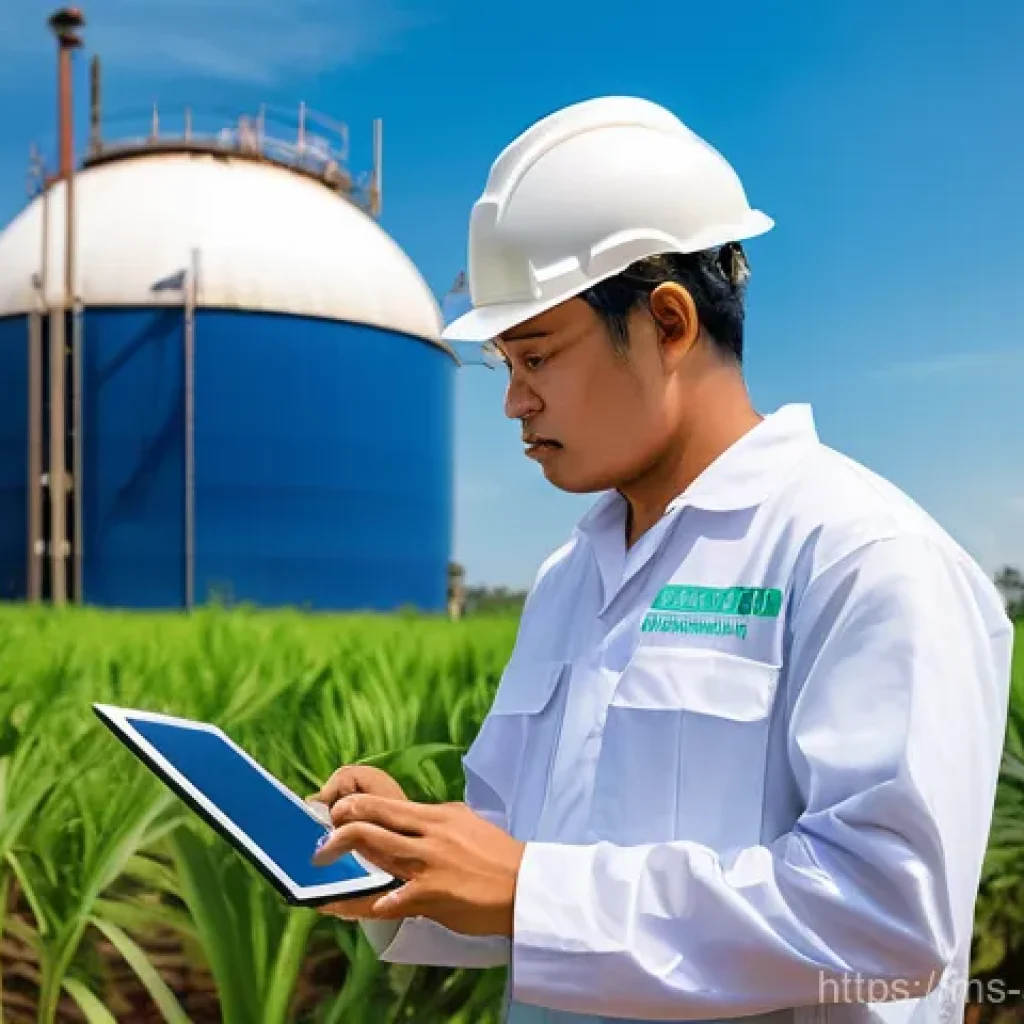 농업환경기술자 자격증 취득 후 해야 할 일 - **Prompt:** A modern, innovative facility on a Malaysian oil palm plantation, where agricultural was...