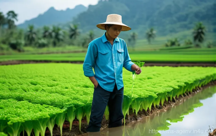 농업환경기술자 필수 학습 노트 작성법 - **Prompt:** A clean and well-organized depiction of a sustainable agricultural waste management faci...